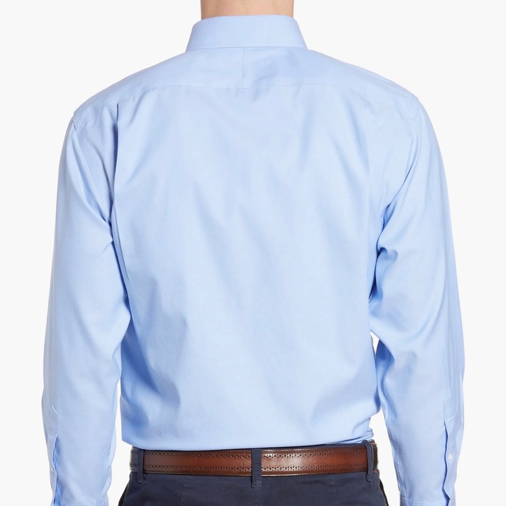 Nordstrom Smartcare Dress Shirt Mens 16.5 32/33 Blue Traditional Fit Cotton - Picture 7 of 10